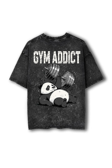 Manmaker Gym Addict Lifting Acid Wash Oversized Gym T-shirt | Gym wear