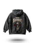 Manmaker Gym Baddie Acid Wash Gym Hoodie | Baddie | Hoodie | Gym Wear