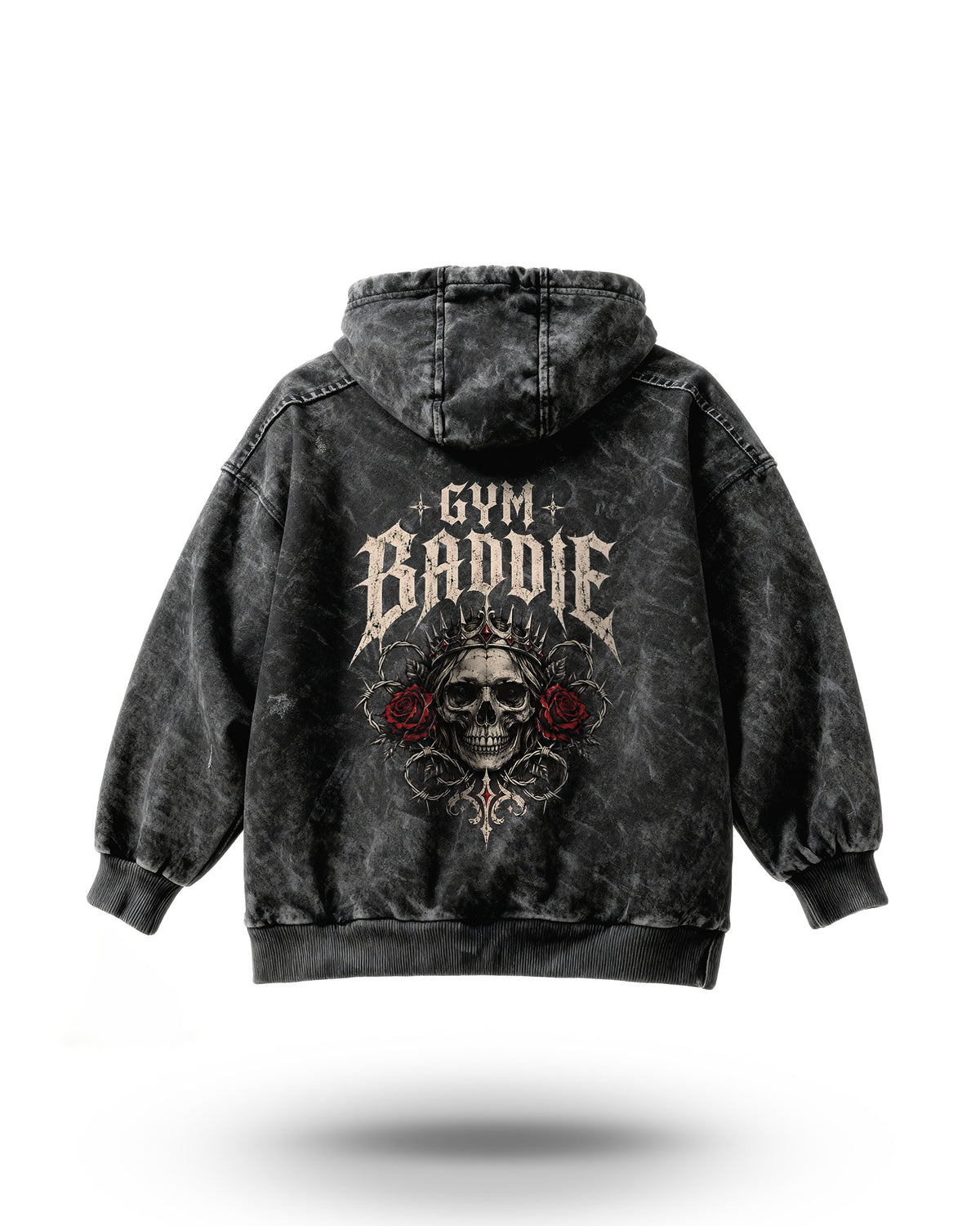Manmaker Gym Baddie Acid Wash Gym Hoodie | Baddie | Hoodie | Gym Wear