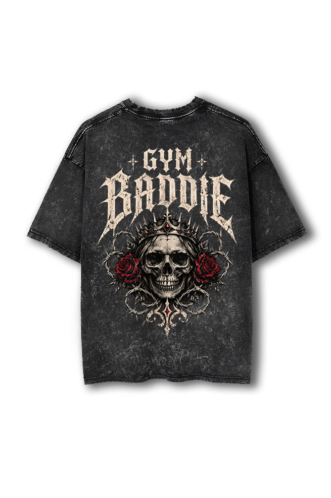 Manmaker Gym Baddie Acid Wash Oversized Gym T-shirt | Baddie | Gymwear