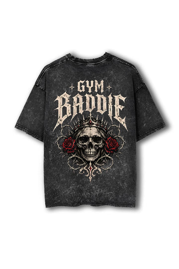 Manmaker Gym Baddie Acid Wash Oversized Gym T-shirt | Baddie | Gymwear