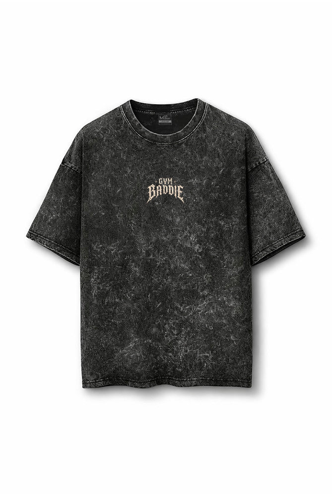 Manmaker Gym Baddie Acid Wash Oversized Gym T-shirt | Baddie | Gymwear