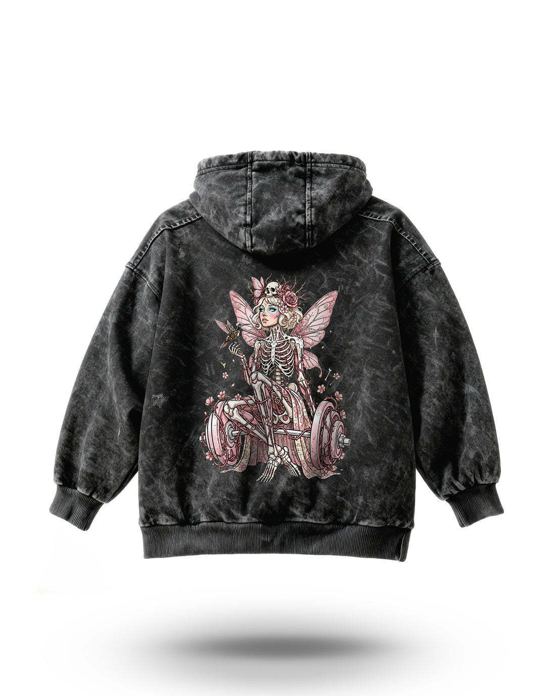 Manmaker Gym Princess Acid Wash Gym Hoodie | Gym Wear for Women