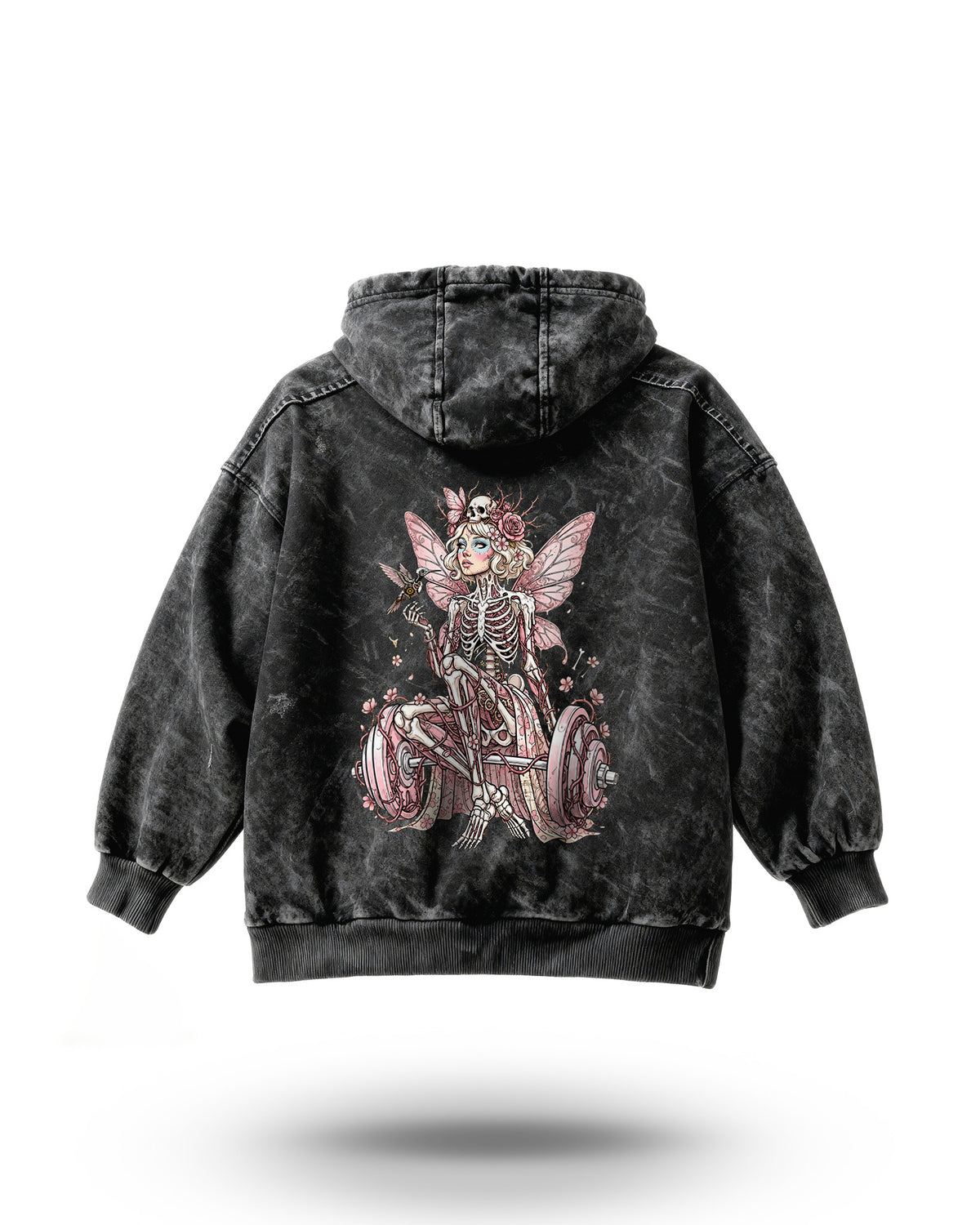 Manmaker Gym Princess Acid Wash Gym Hoodie | Gym Wear for Women