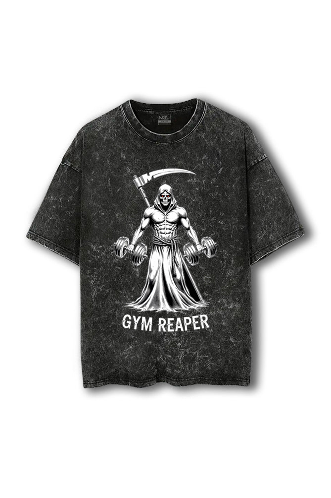 Manmaker Gym Reaper Acid Wash Oversized Gym T-shirt | Gym Wear