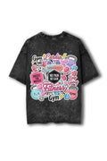 Manmaker Gym Stuff Acid Wash Oversized Gym T-shirt | Gym Wear for Women