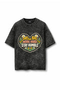 Manmaker Humble Acid Wash Oversized Gym T-shirt | Gym Wear for Women