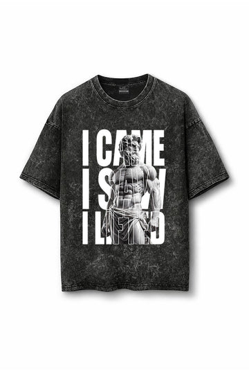 Manmaker I Lifted Acid Wash Oversized Gym T-shirt | Gym Wear for Men