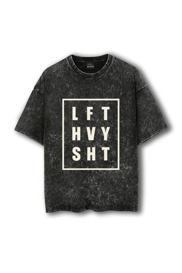 Manmaker Lift Heavy Shit Acid Wash Oversized Gym T-shirt | Gym Wear