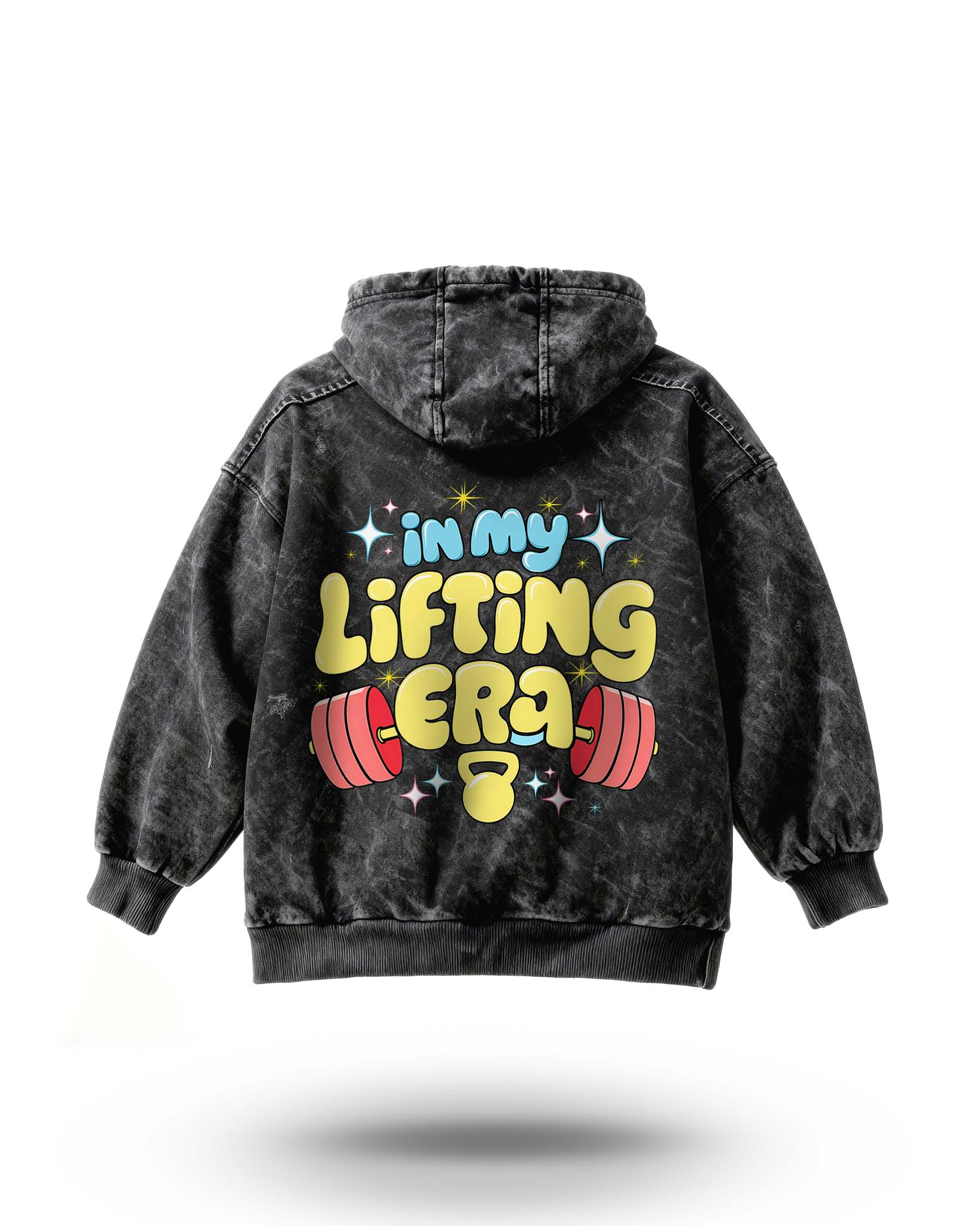 Manmaker Lifting Era Acid Wash Gym Hoodie | Gym Wear for Women