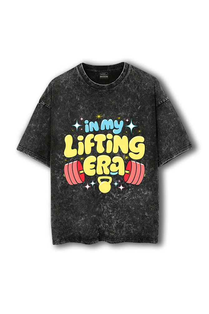 Manmaker Lifting Era Acid Wash Oversized Gym T-shirt | Female Gym Wea
