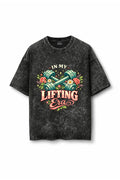 Manmaker Lifting Era Acid Wash Oversized Gym T-shirt | Female Gym Wear