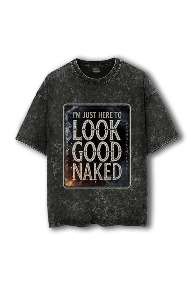 Manmaker Look Good Acid Wash Oversized Gym T-shirt | Gym Wear