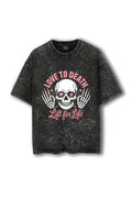 Manmaker Love Acid Wash Oversized Gym T-shirt | Gym Wear