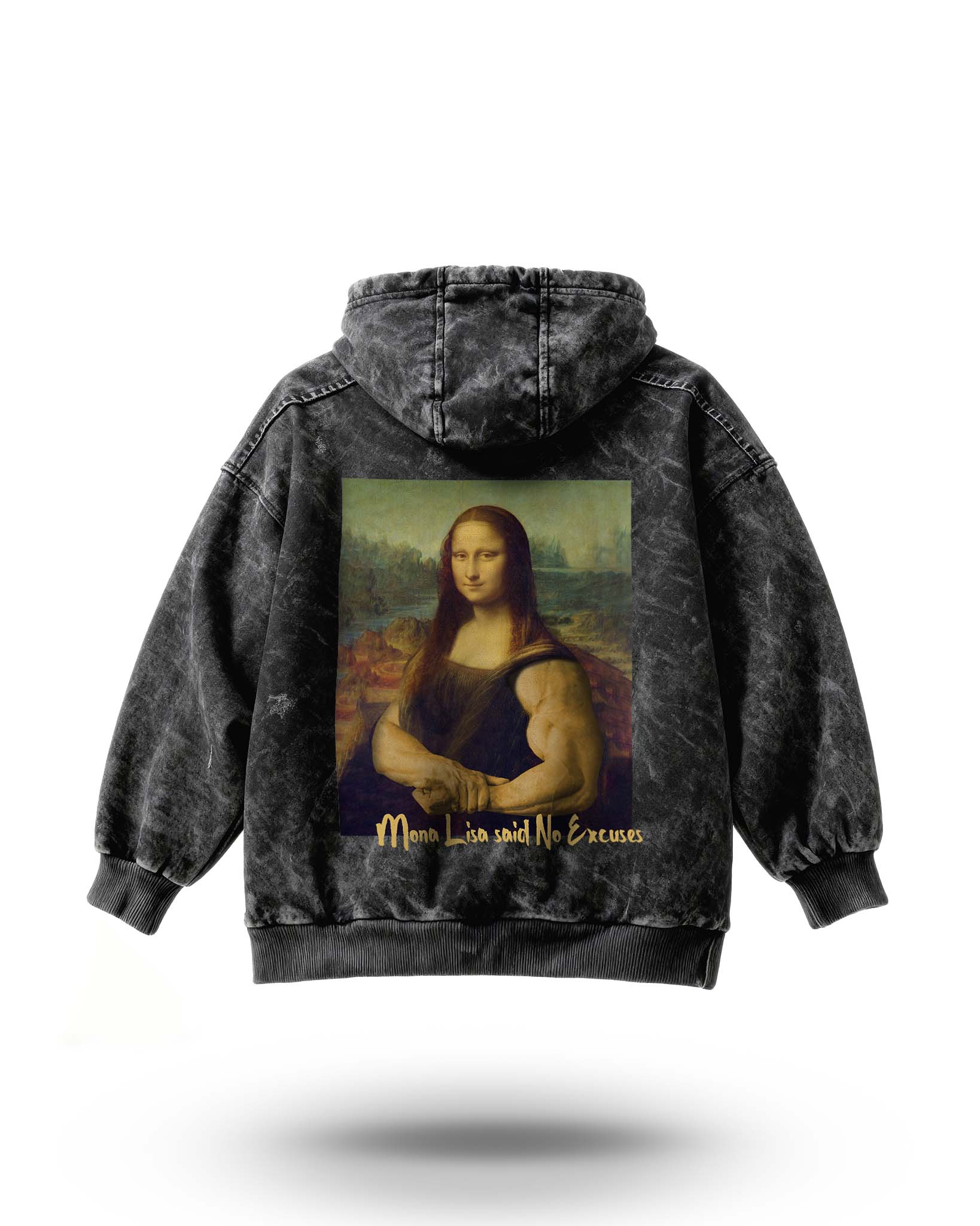 Manmaker Mona Lisa Acid Wash Gym Hoodie | Gym Wear | Manmaker Hoodie