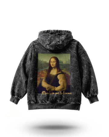 Manmaker Mona Lisa Acid Wash Gym Hoodie | Gym Wear | Manmaker Hoodie