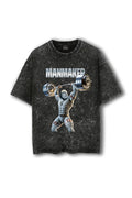 Manmaker Moon Knight Acid Wash Oversized Gym T-shirt | Marvel Gym Wear