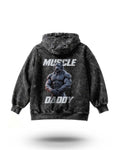 Manmaker Muscle Daddy Tiger Acid Wash Gym Hoodie | Gym Wear for Men