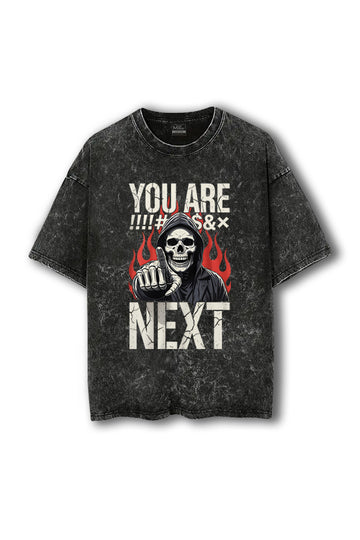 Manmaker Next Acid Wash Oversized Gym T-shirt | Gym Wear for Men