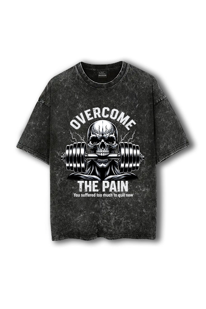 Manmaker Overcome Acid Wash Oversized Gym T-shirt | Gym Wear for Men
