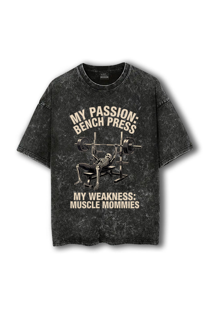 Manmaker Passion Acid Wash Oversized Gym T-shirt | Gym Wear for Men