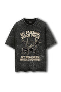 Manmaker Passion Acid Wash Oversized Gym T-shirt | Gym Wear for Men
