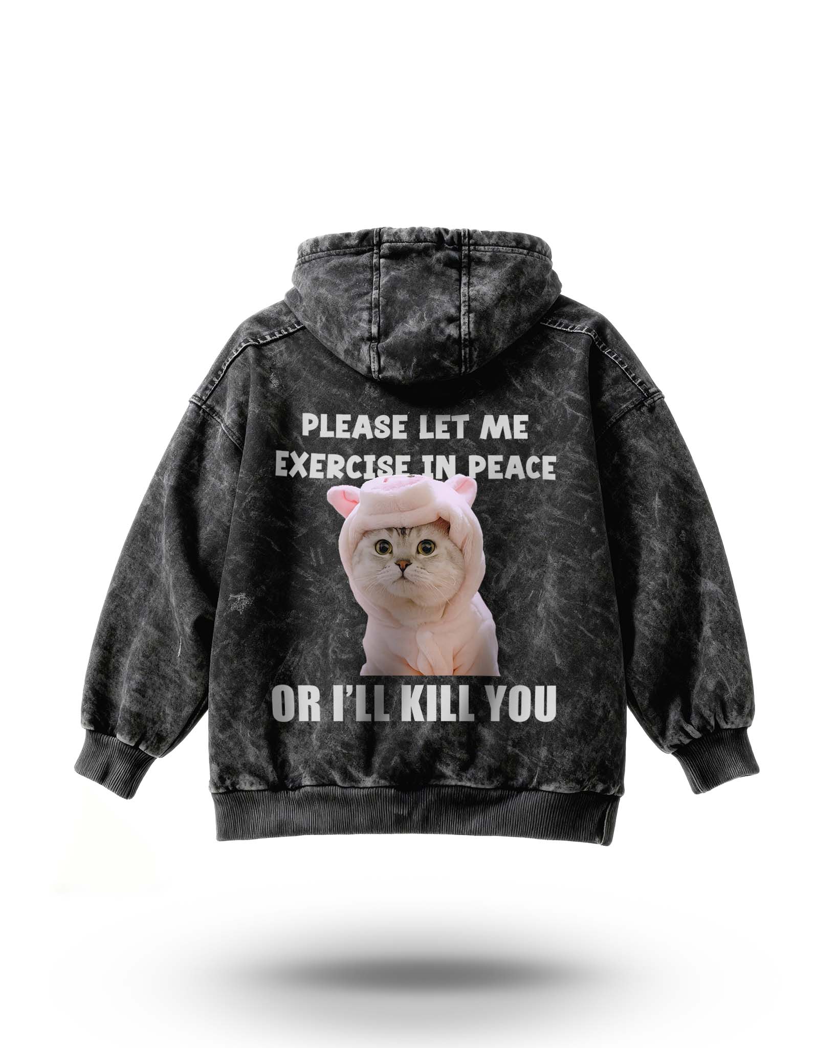 Manmaker Peace Acid Wash Gym Hoodie | Gym Wear for Men and Women