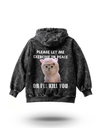 Manmaker Peace Acid Wash Gym Hoodie | Gym Wear for Men and Women