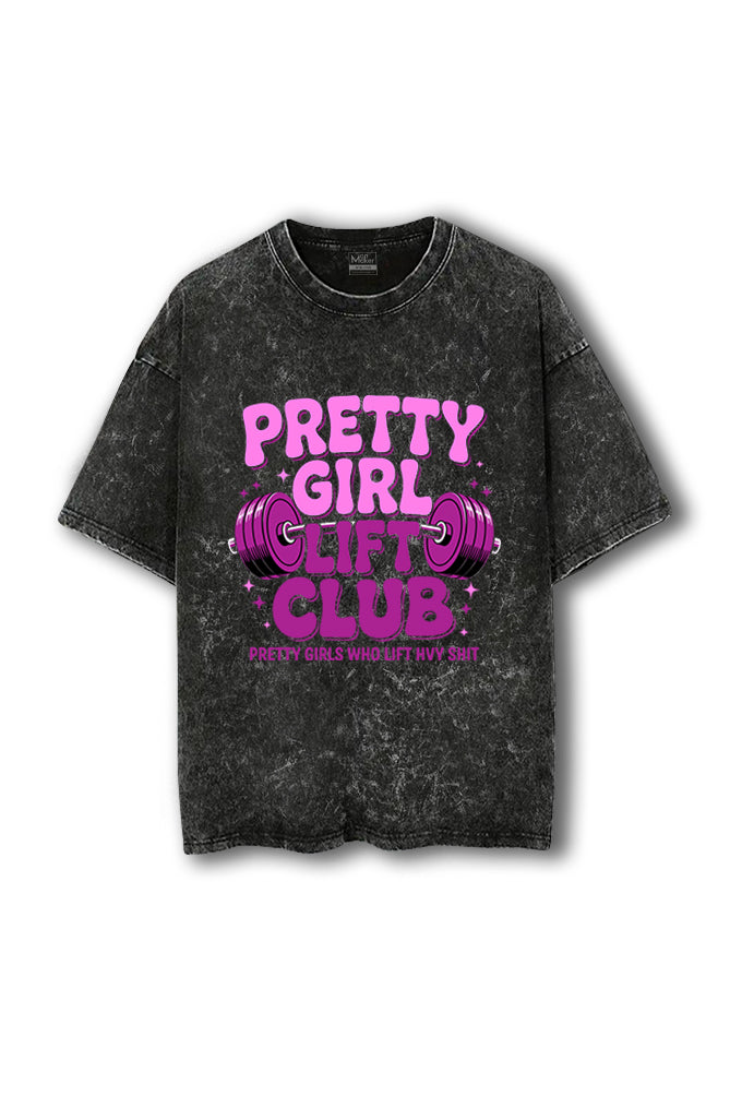 Manmaker Pretty Girls Acid Wash Gym T-shirt | Female Gym Wear
