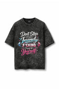 Manmaker Proud Acid Wash Oversized Gym T-shirt | Gym Wear for Female