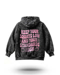 Manmaker Squats Acid Wash Gym Hoodie | Gym Wear for Women