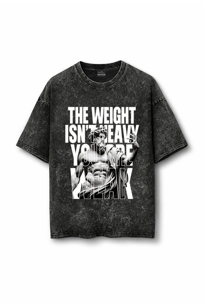 Manmaker Weak Acid Wash Oversized Gym T-shirt | Gym Wear for Men