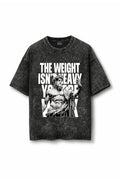 Manmaker Weak Acid Wash Oversized Gym T-shirt | Gym Wear for Men