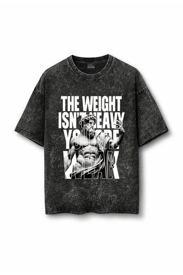 Manmaker Weak Acid Wash Oversized Gym T-shirt | Gym Wear for Men