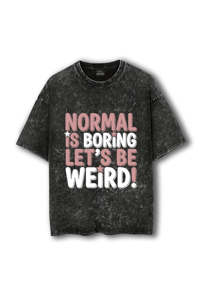Manmaker Weird Acid Wash Oversized Gym T-shirt | Gym Wear for Women