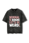 Manmaker Weird Acid Wash Oversized Gym T-shirt | Gym Wear for Women