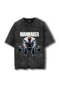 Manmaker Wilson Fisk Acid Wash Oversized Gym T-shirt | Marvel Gym Wear