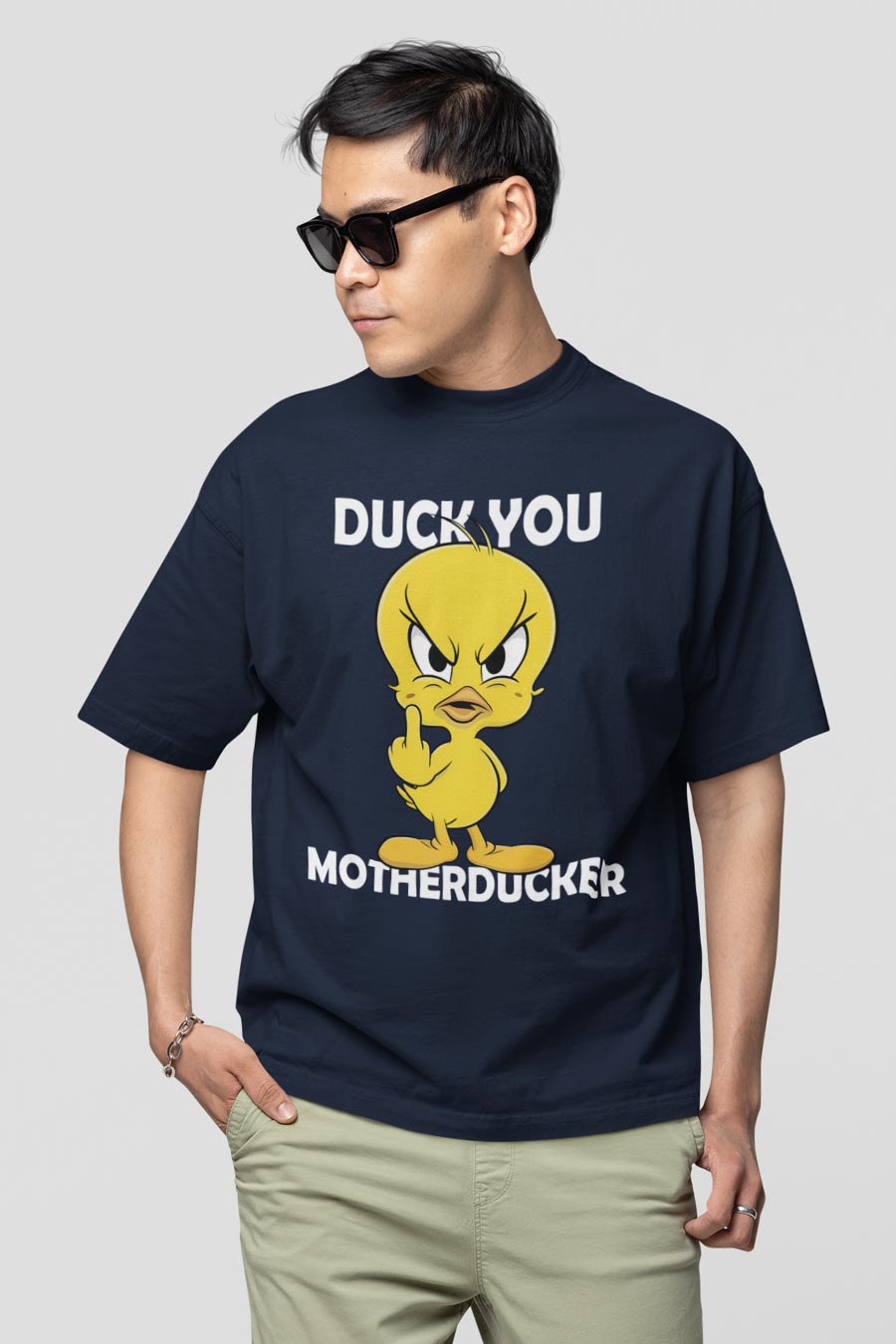 Manmaker's Duck You Oversized T-shirt | Offensive Oversized T-shirt 
