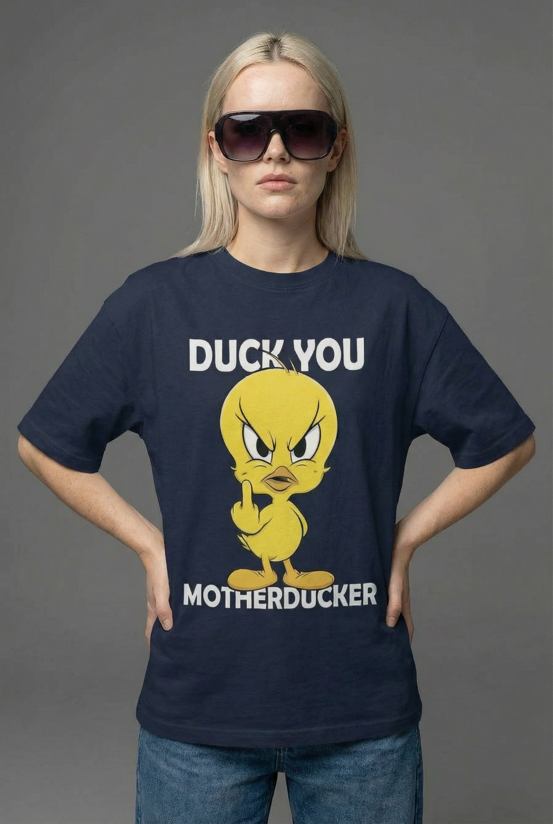 Manmaker's Duck You Oversized T-shirt | Offensive Oversized T-shirt 