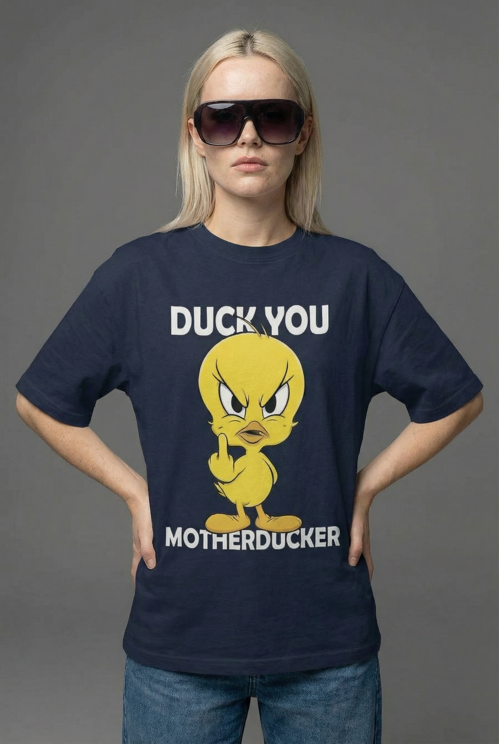Manmaker's Duck You Oversized T-shirt | Offensive Oversized T-shirt 