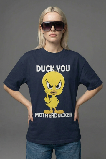 Manmaker's Duck You Oversized T-shirt | Offensive Oversized T-shirt 