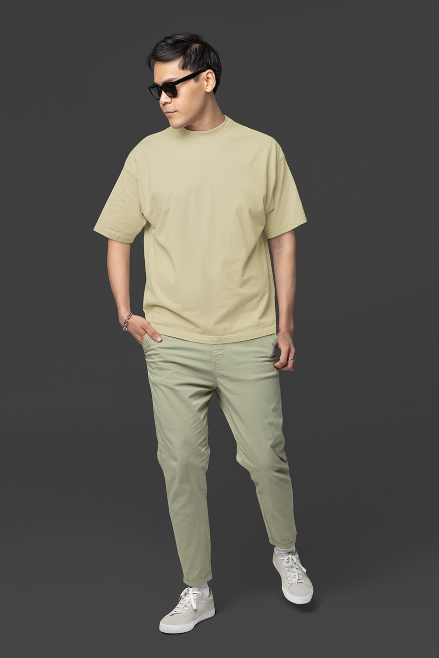 Manmaker's Beige Oversized T-shirt - Manmaker