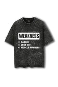 Manmaker Weakness Acid Wash Oversized Gym T-shirt | Gym Wear