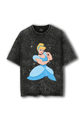 Manmaker Cinderella Acid Wash Oversized Gym T-shirt | Female Gym Wear