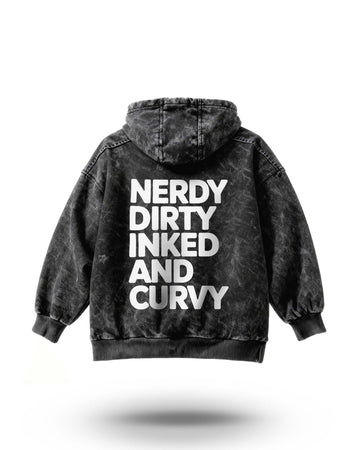 Manmaker Nerdy Acid Wash Gym Hoodie
