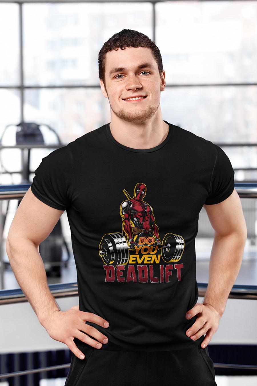 Manmaker's Deadpool x Deadlift Black T-shirt - Manmaker