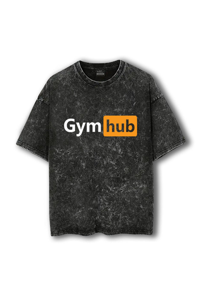 Manmaker Gym Hub Oversized Acid Wash T-shirt | Acid Wash T-shirt 