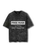 Manmaker Free Hugs Acid Wash Oversized T-shirt | Manmaker