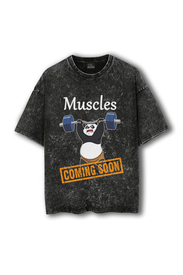 Manmaker Acid Wash Oversized T-shirt | Plus Size Gym T-shirt