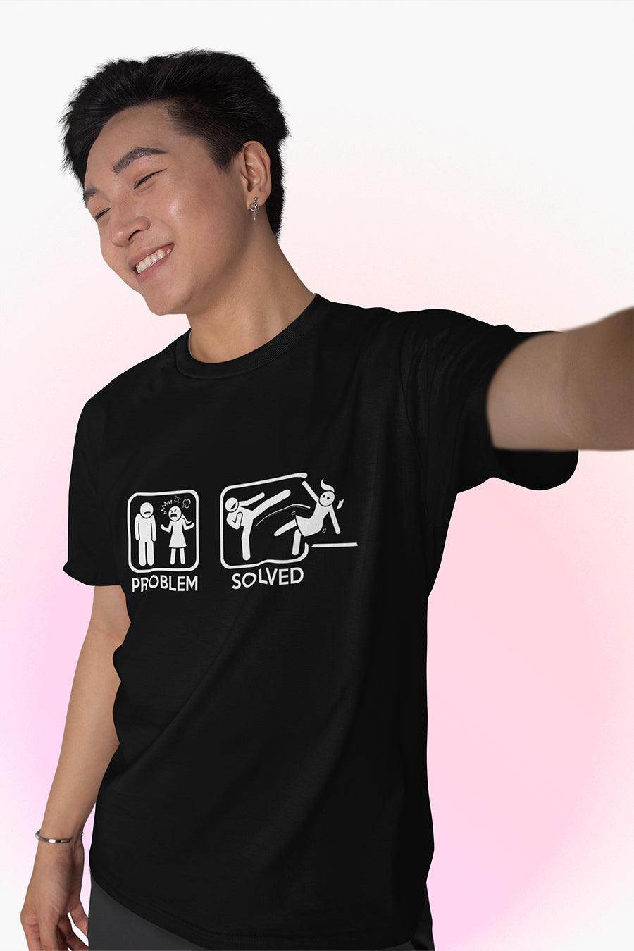 Manmaker's Problem Solved T-shirt | Offensive T-shirt | Manmaker